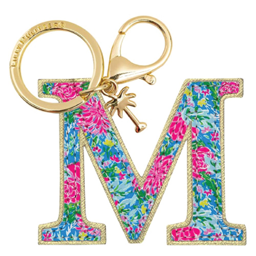 Lilly Pulitzer Leatherette Initial Keychain