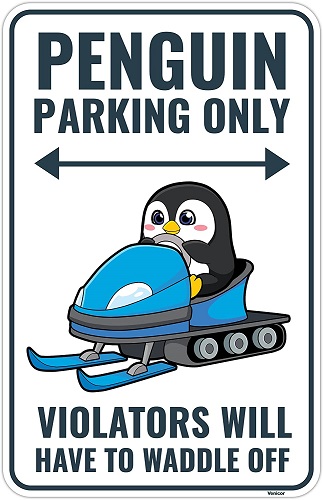 Penguin Sign Decor 