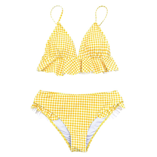 yellow plaid bikini
