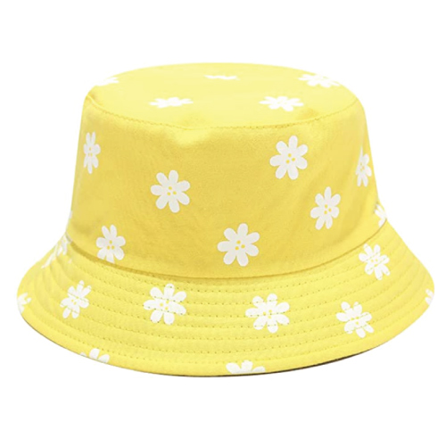 floral yellow hat
