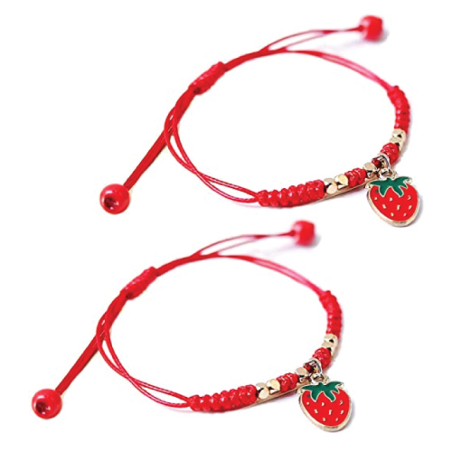 matching strawberry friendship bracelet