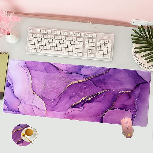 marble purple gold mousepad