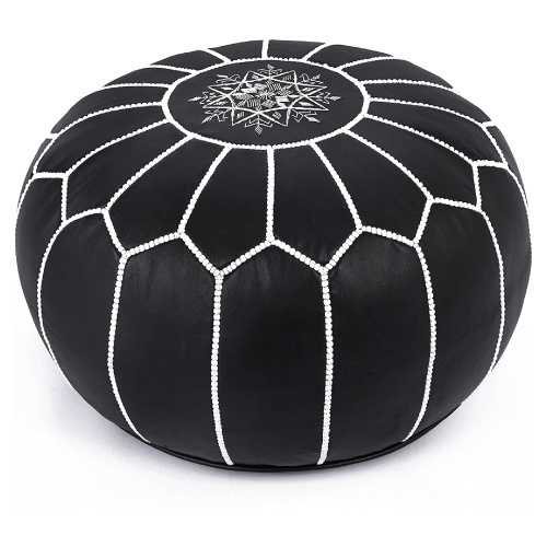 ottoman black with white accent