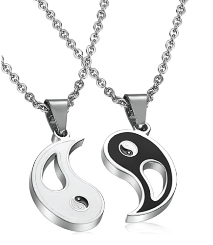 yin and yang couples matching necklace