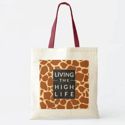 Living The High Life Giraffe Tote Bag
