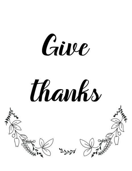Give Thanks (Fall decorating poster)