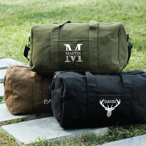 Personalized Canvas Duffle Bag