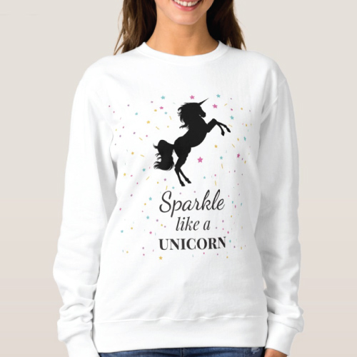 Unicorn sweatshirt adult women 