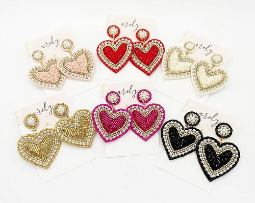 Valentines Day Heart Earrings
