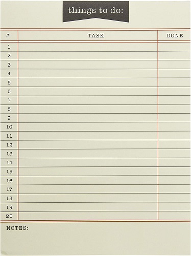 Graphique Library Card To-Do List Notepad | Gift guide for librarians