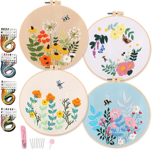 Spring Floral Embroidery Kit