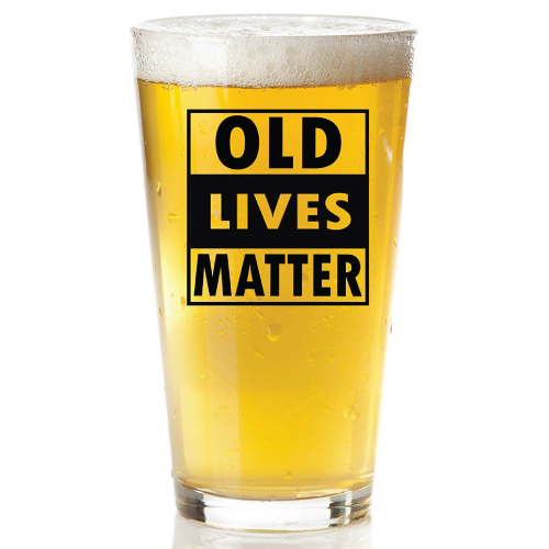 Funny beer glass for old men